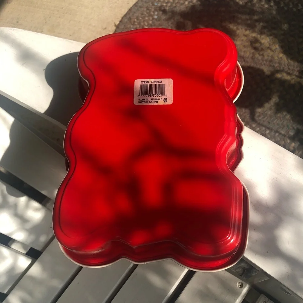 Vintage Christmas Teddy Bear 3D Plastic Container